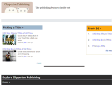 Tablet Screenshot of clippertonpublishing.com